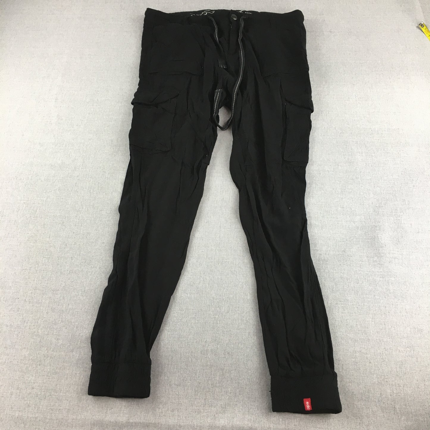 Esprit Womens Cargo Pants Size 12 Black Pockets Baggy