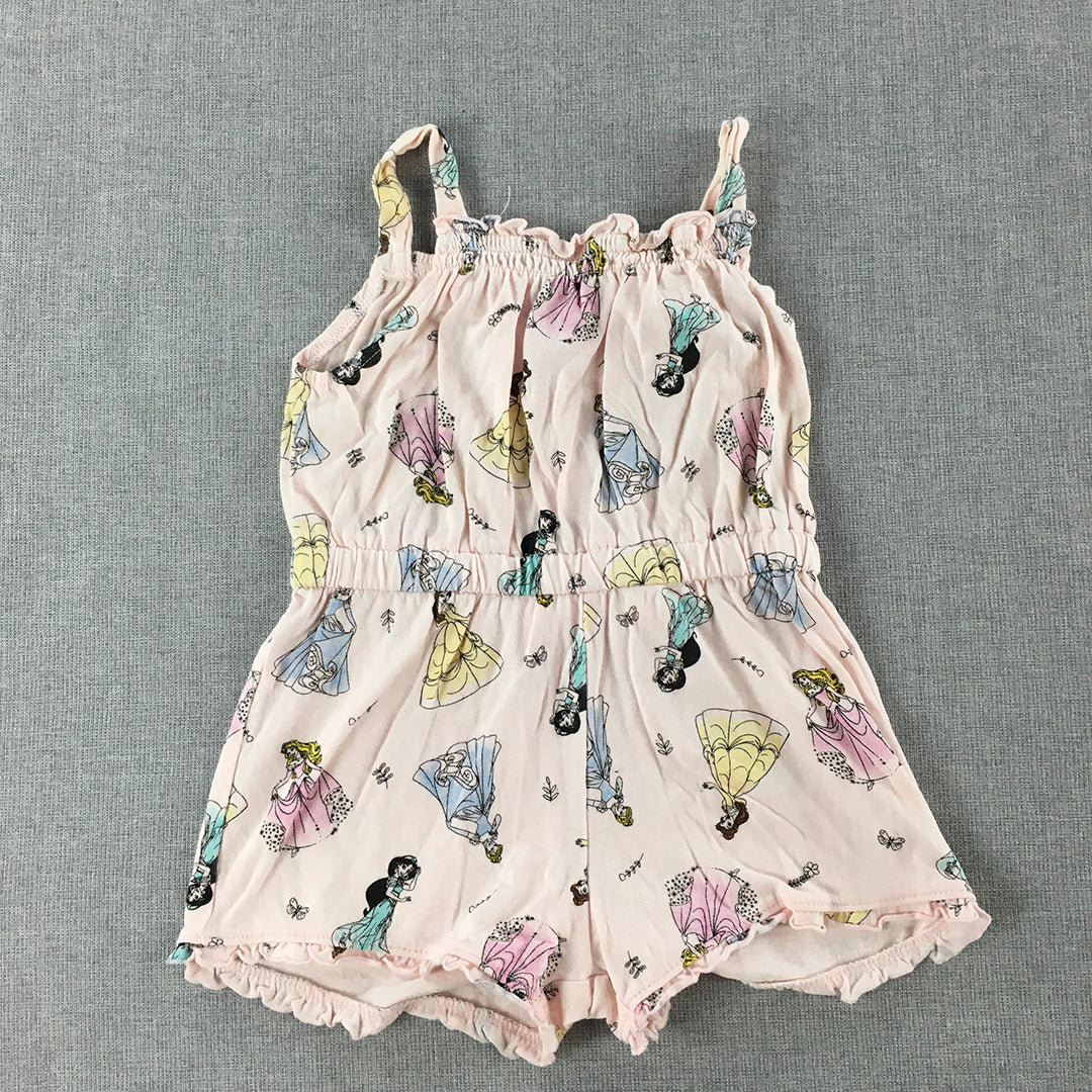 Disney Princess Kids Girls Playsuit Size 2 Baby Toddler Pink One-Peice