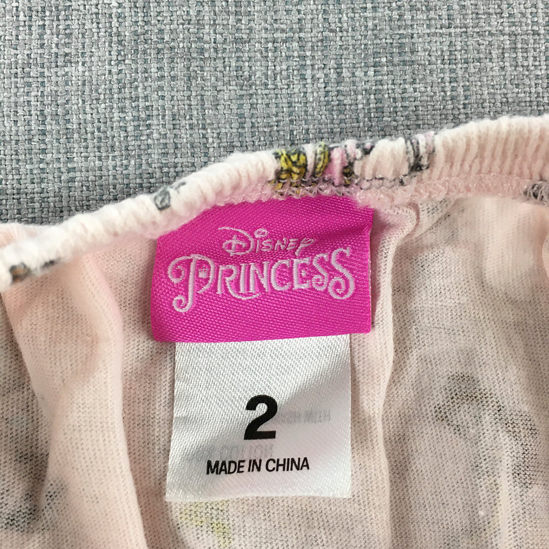 Disney Princess Kids Girls Playsuit Size 2 Baby Toddler Pink One-Peice