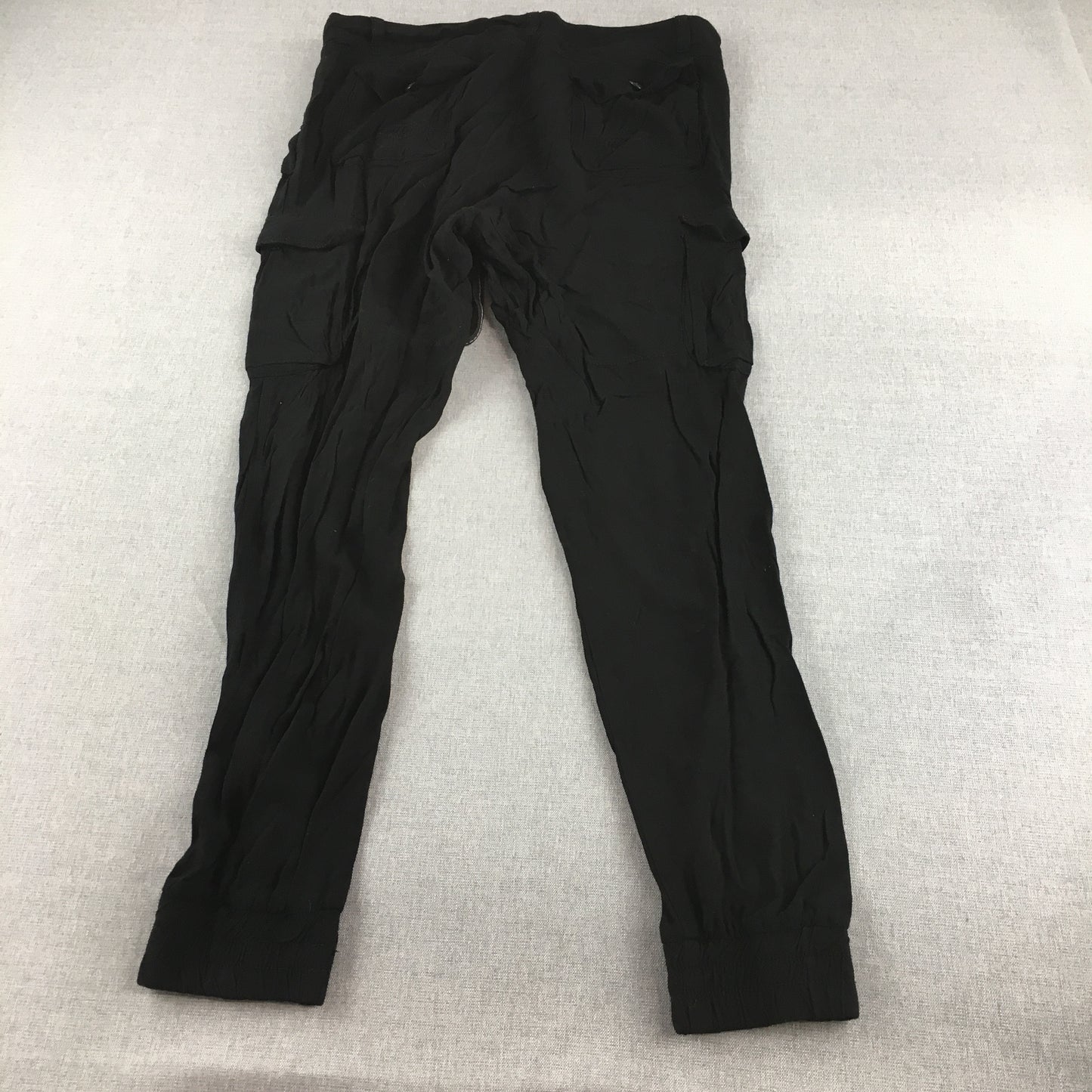 Esprit Womens Cargo Pants Size 12 Black Pockets Baggy