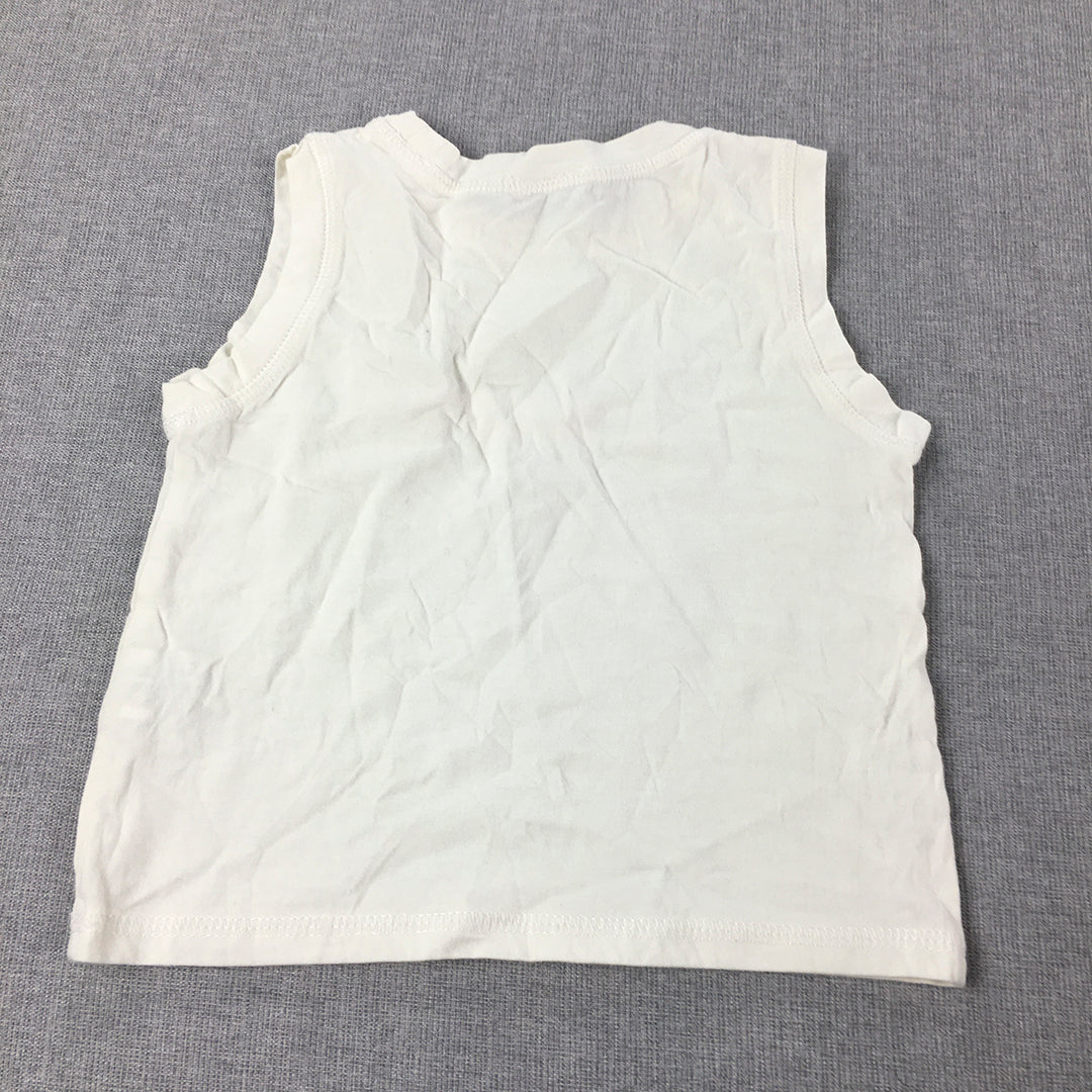 Zara Kids Girls Tank Top Size 18 - 24 Months (2) Baby Toddler White Shirt