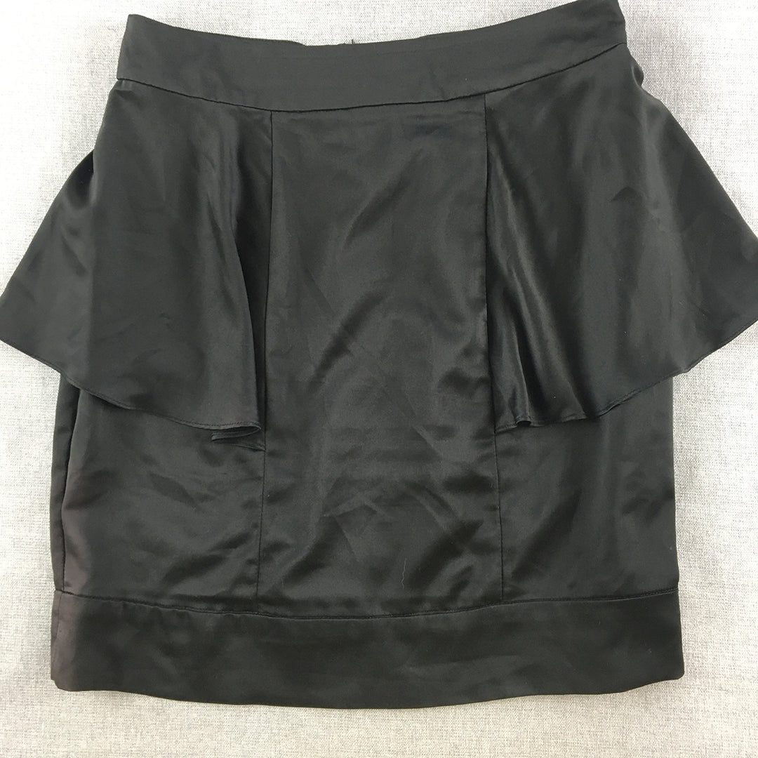 Ladakh Womens Mini Skirt Size 8 Black Straight