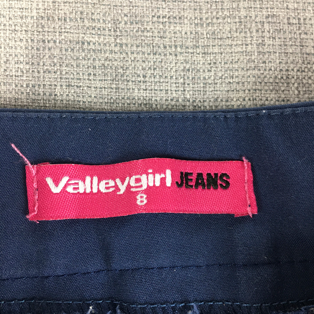 Valleygirl Womens Shorts SIze 8 Blue Stretch Fabric