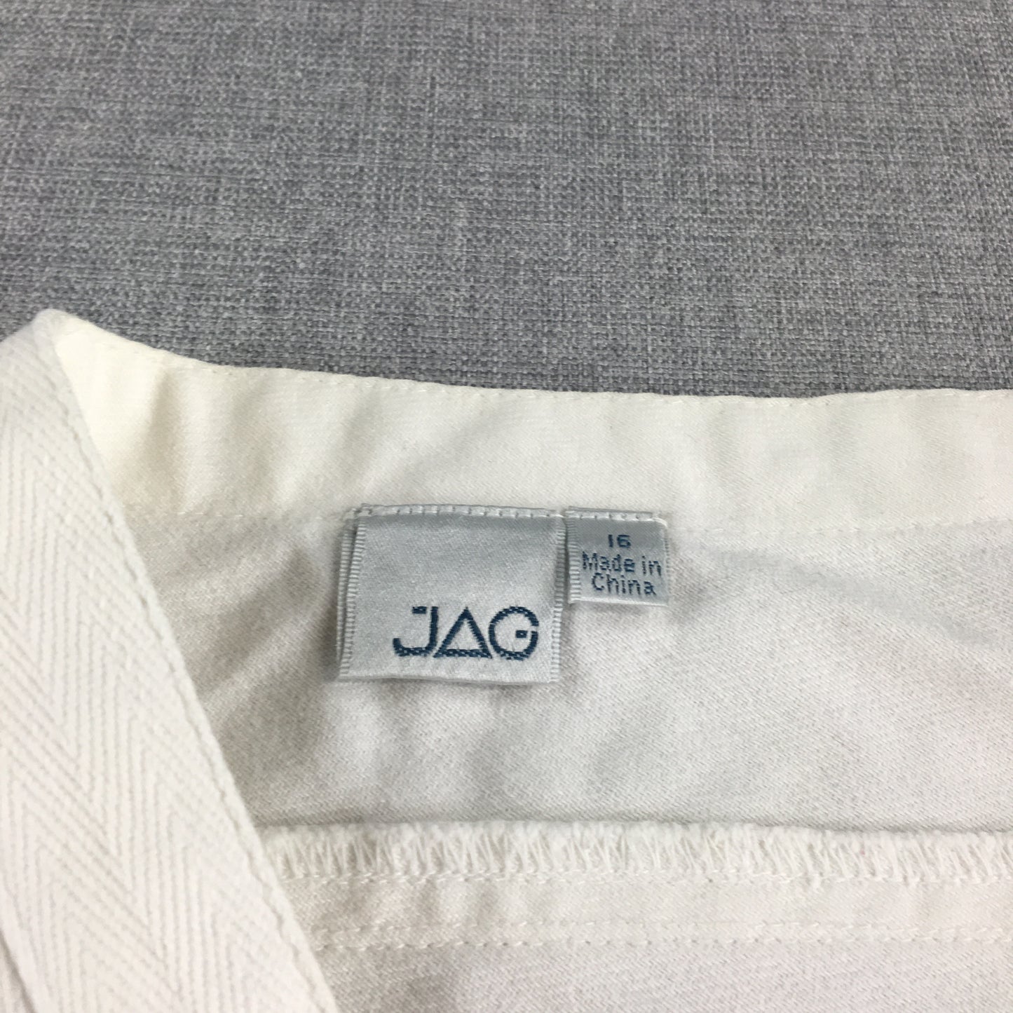 Jag Womens Skirt Size 16 White A-Line Midi