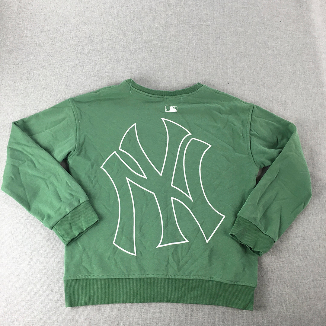 New York Yankees Sweater Adult Size S Green MLB Baseball Crew Neck Jumper