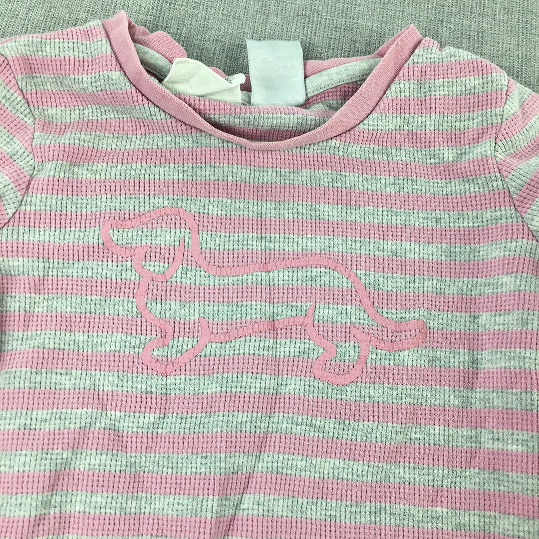 Peter Alexander Jnr Kids Girls Sleep Shirt Size 3 Toddler Pink Striped Pajama