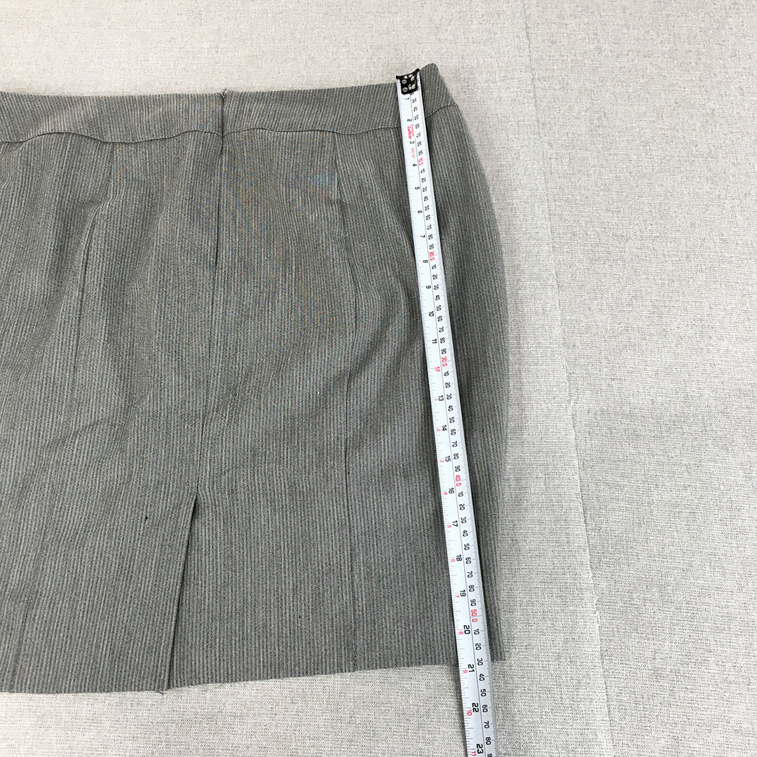 Portmans Womens Pencil Skirt Size 14 Grey Straight