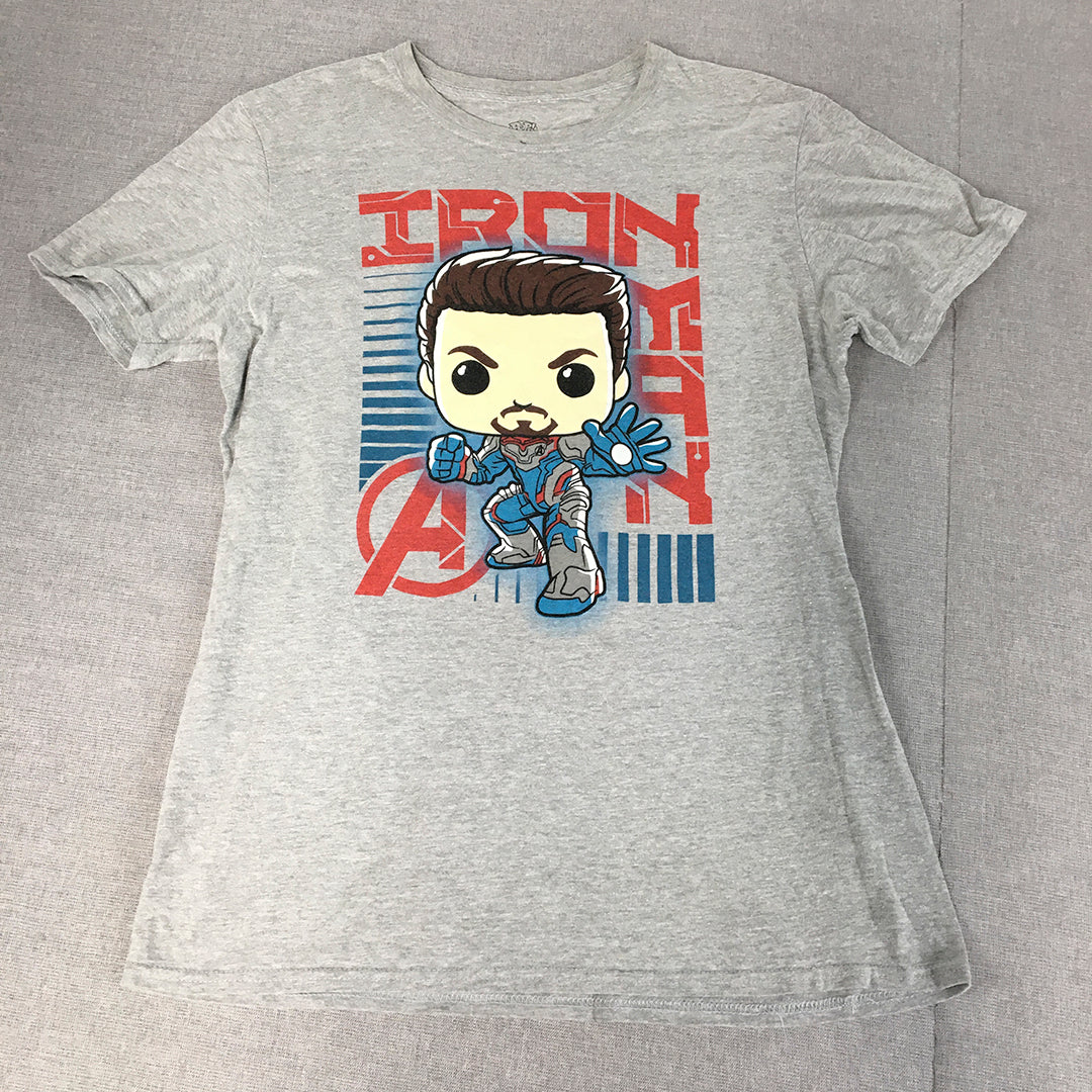 Marvel Iron Man Pop Vinyl Mens T-Shirt Size M Avengers End Game Tee