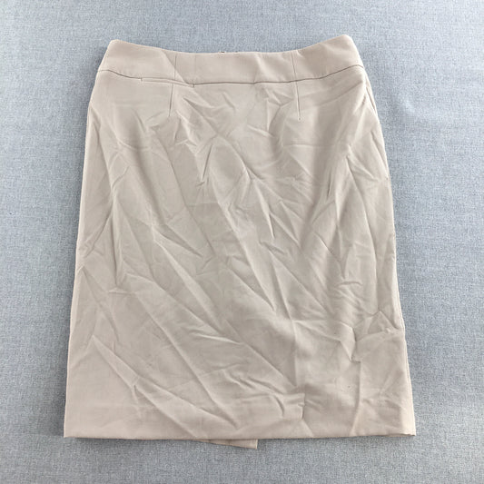 Calvin Klein Womens Skirt Size 6 Brown Straight Midi