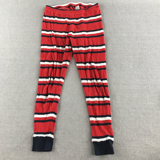 Tommy Hilfiger Kids Girls Sleep Pants Size 12 Red Striped Knit Pajama