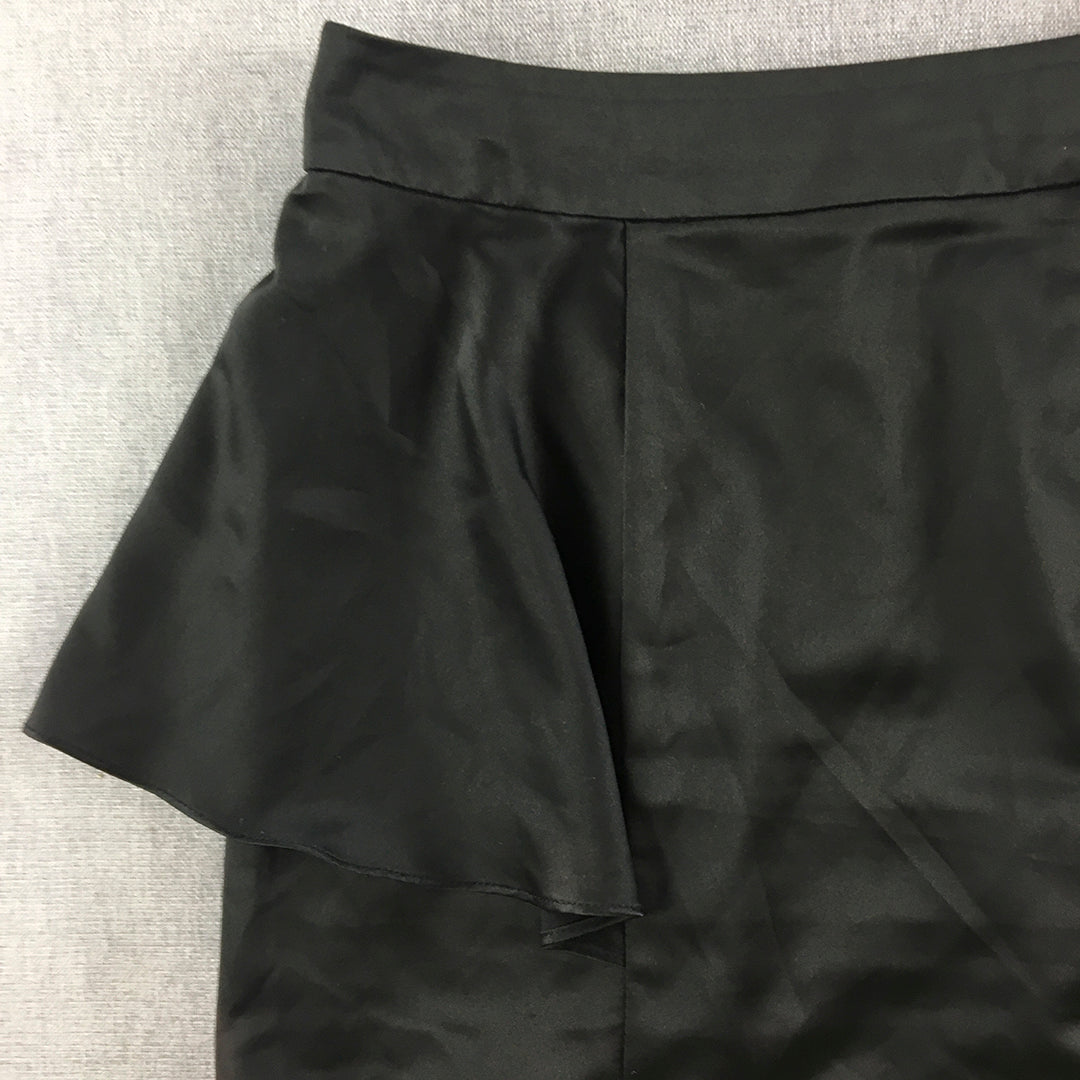 Ladakh Womens Mini Skirt Size 8 Black Straight