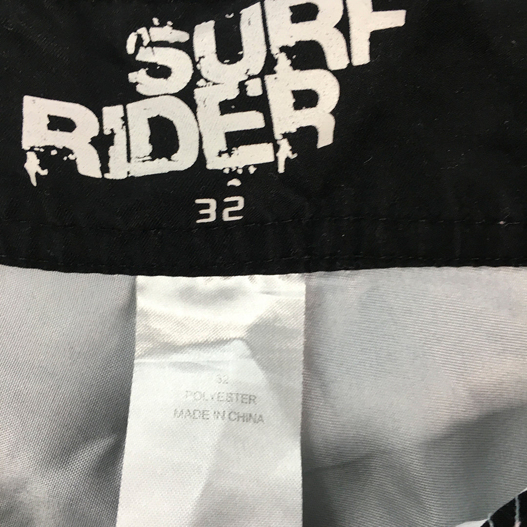 Surf Rider Mens Board Shorts Size 32 Blue Swim Drawstring Boardies