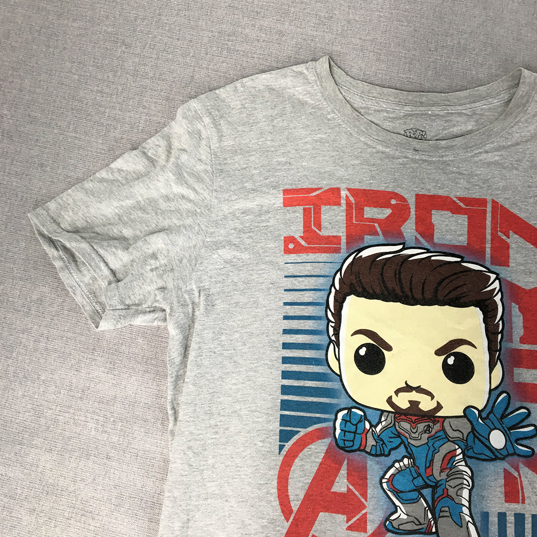 Marvel Iron Man Pop Vinyl Mens T-Shirt Size M Avengers End Game Tee