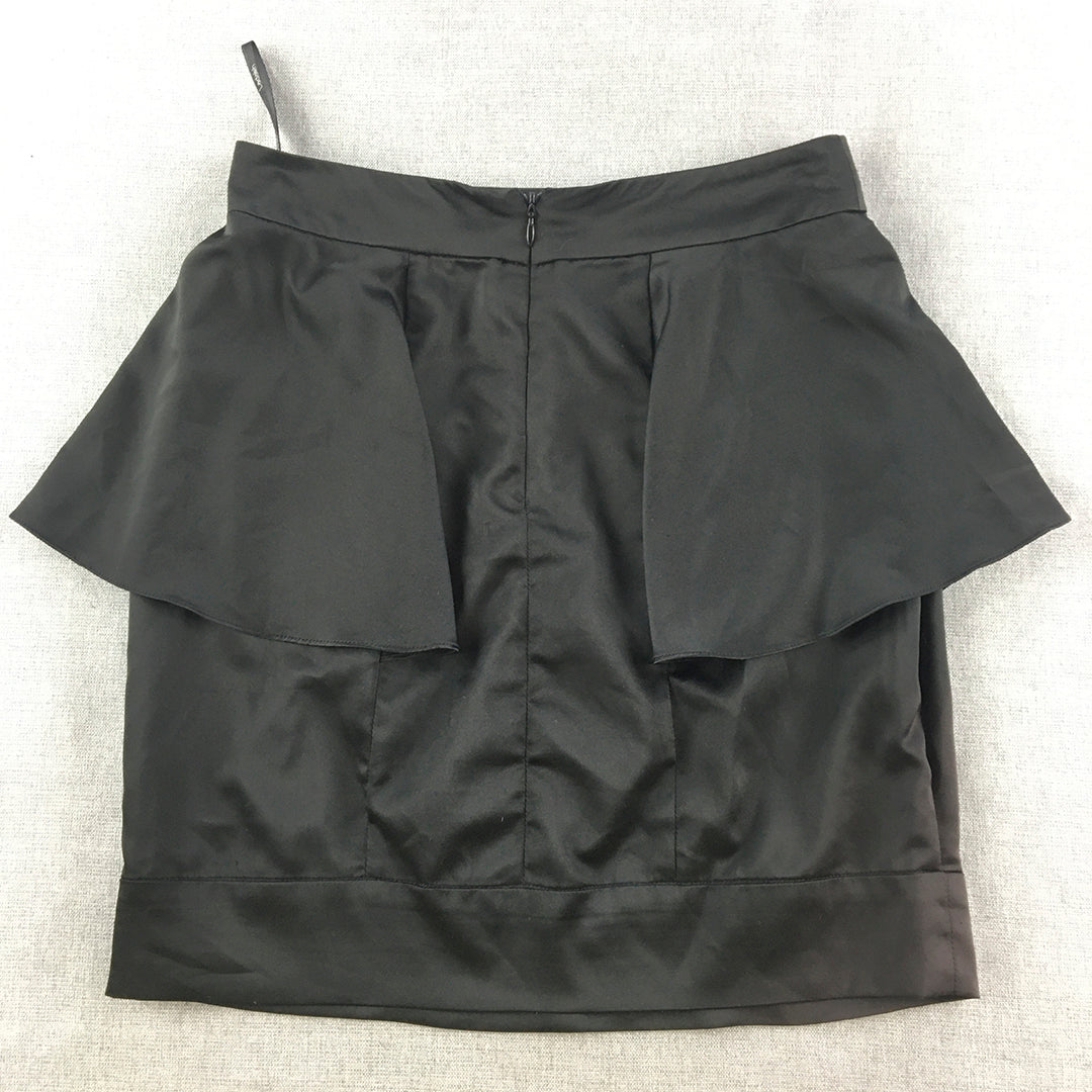 Ladakh Womens Mini Skirt Size 8 Black Straight