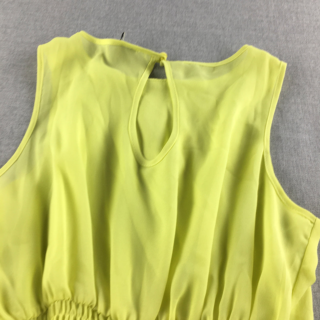 Asos Womens Mini Dress Size 8 Yellow Sleeveless