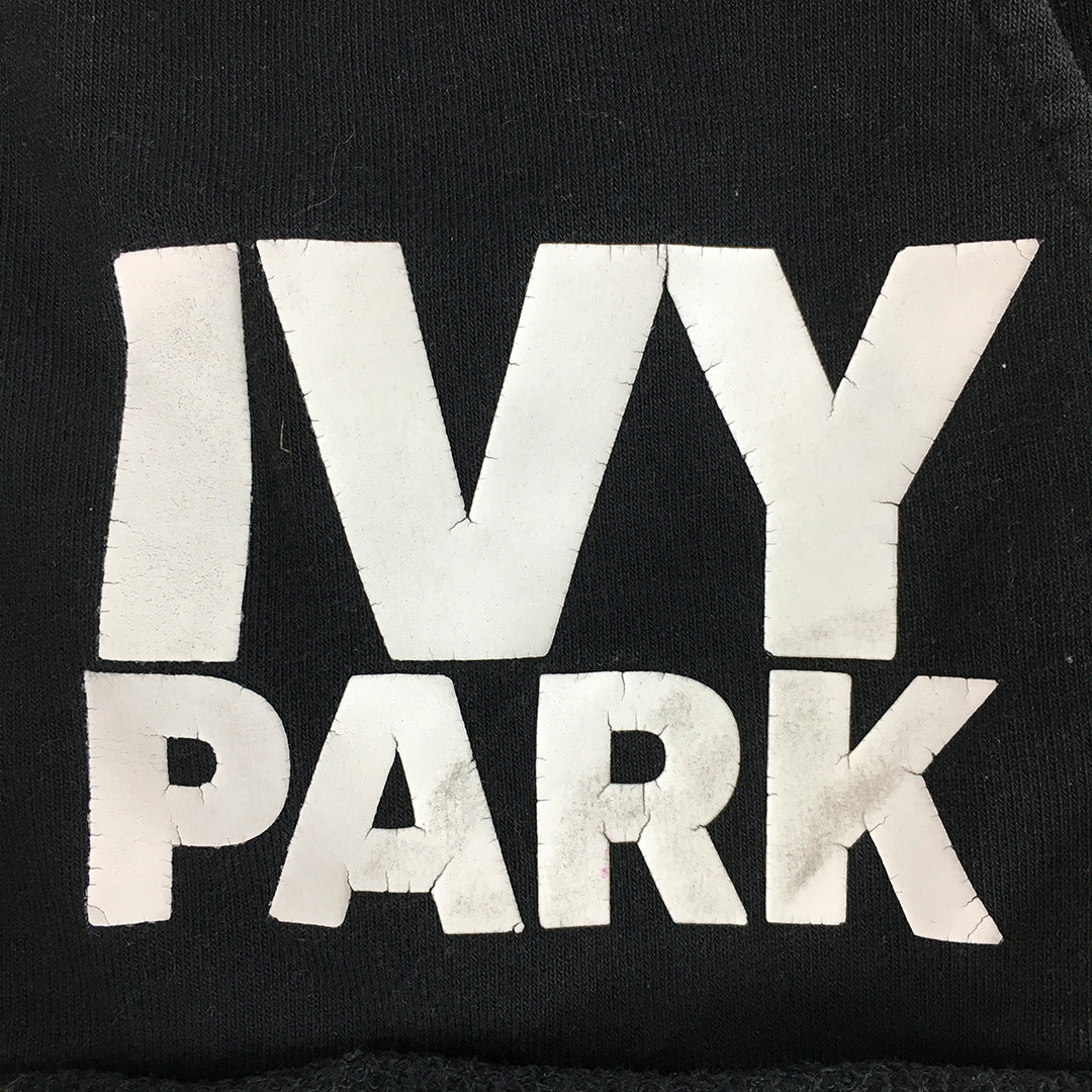 Ivy Park Womens Shorts Size S Black Logo Drawstring Elastic Waist