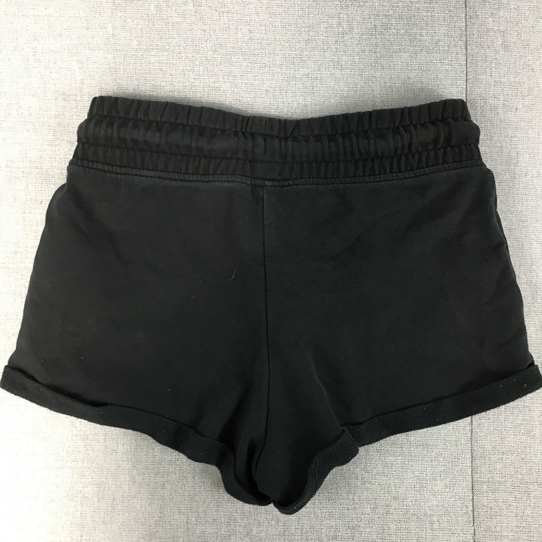 Ivy Park Womens Shorts Size S Black Logo Drawstring Elastic Waist