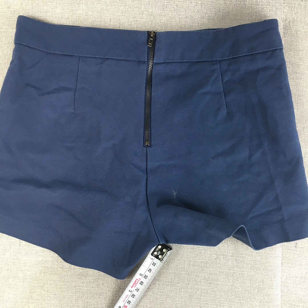 Valleygirl Womens Shorts SIze 8 Blue Stretch Fabric