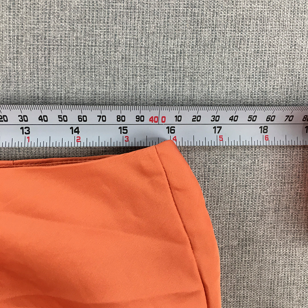 Princess Polly Womens Maxi Skirt Size 14 Orange Long Length