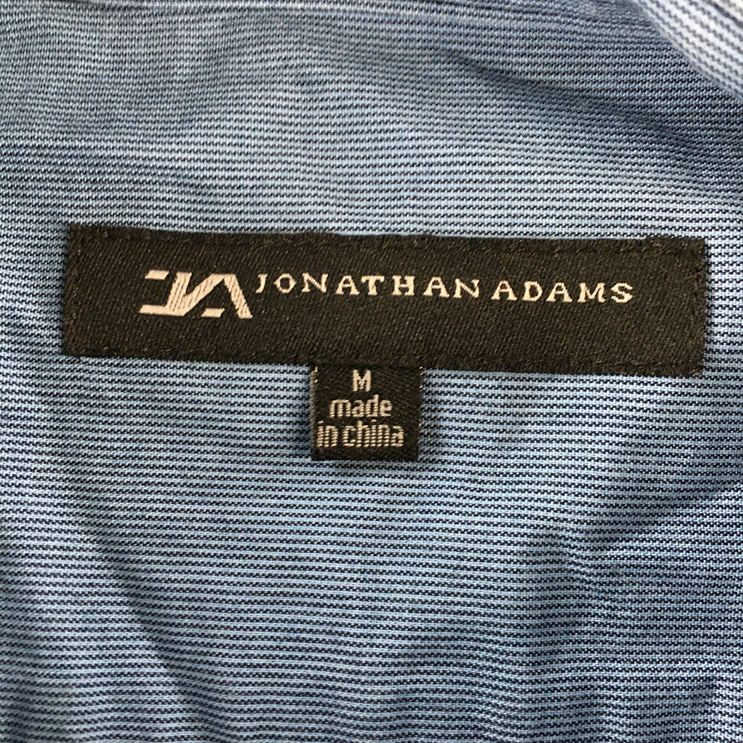 Jonathan Adams Mens Shirt Size M Blue Pearl-Snap Cowboy Western Pocket