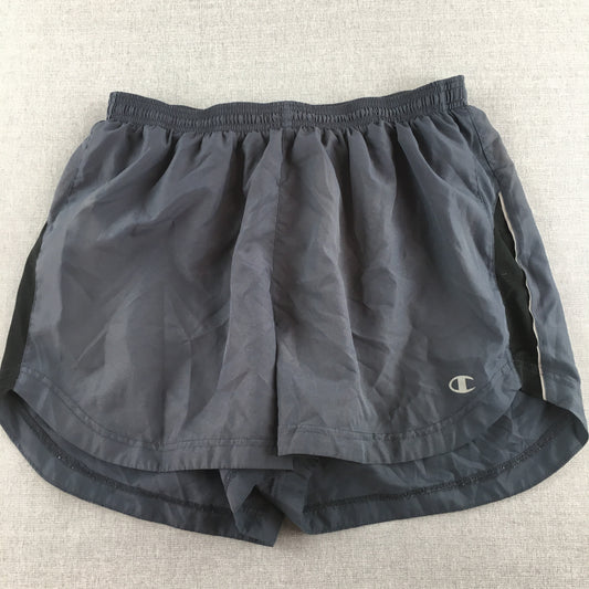 Champion Womens Shorts Size L Navy Blue Logo