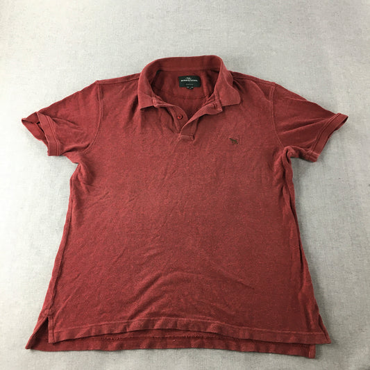 Rodd & Gunn Mens Polo Shirt Size L Sports Fit Maroon Red Logo Collared Rugby