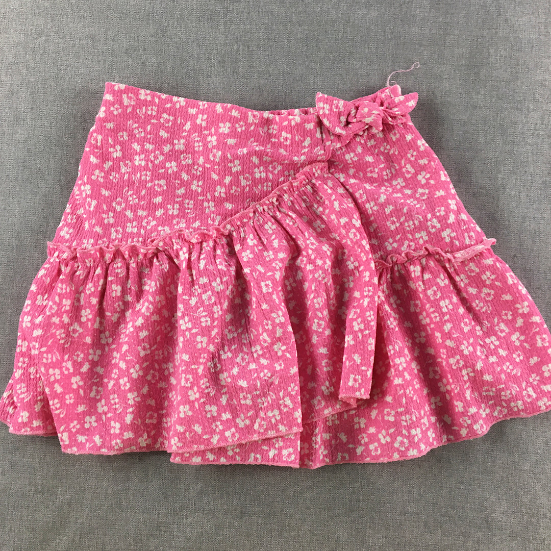 Zara Kids Girls Skirt Size 11 - 12 Years Pink Floral Mini