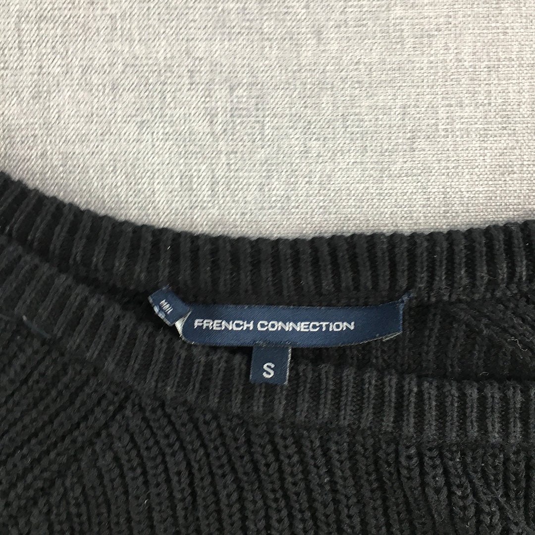 French Connection Womens Knit Sweater Size S Black White Layered Jumper