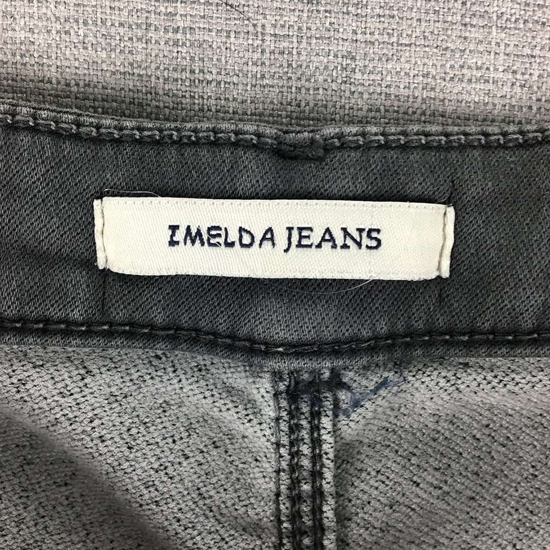 Imelda Jeans Womens Size 32 Grey Straight Leg Denim Pockets