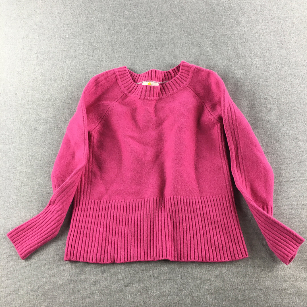 Boden Womens Wool Sweater Size S Pink Crew Neck Knit Pullover Jumper