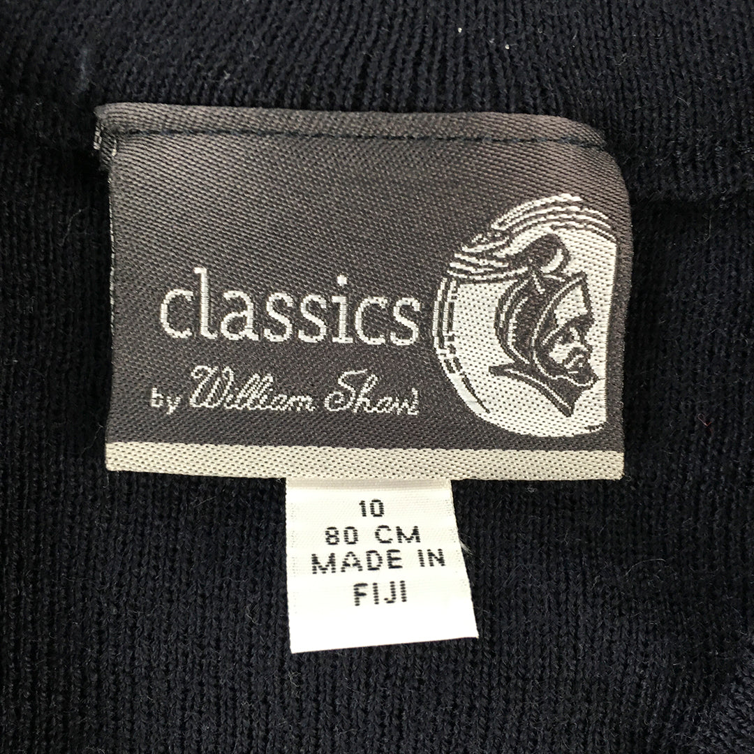 Classics By William Shaw Kids Boys Wool Sweater Size 10 Blue Knit Jumper