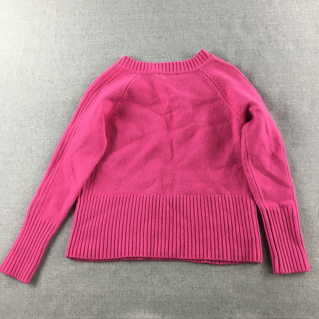 Boden Womens Wool Sweater Size S Pink Crew Neck Knit Pullover Jumper