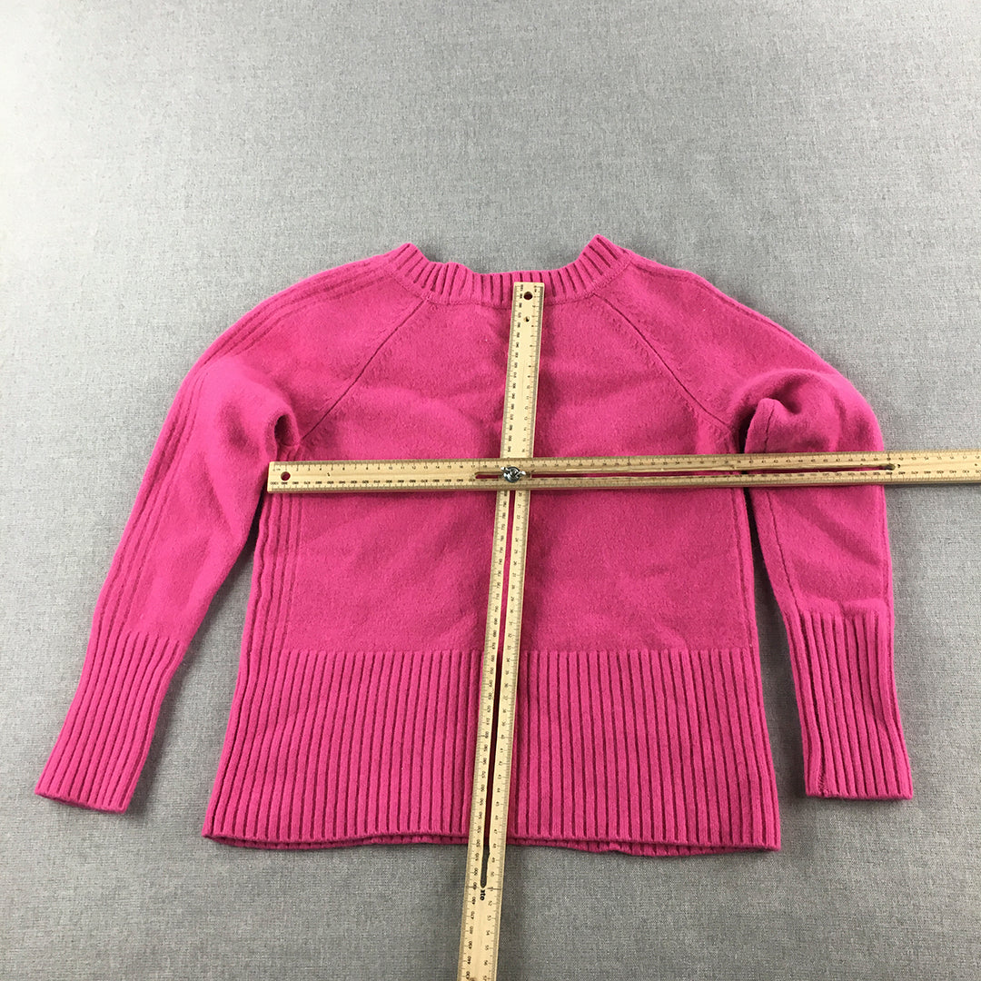 Boden Womens Wool Sweater Size S Pink Crew Neck Knit Pullover Jumper