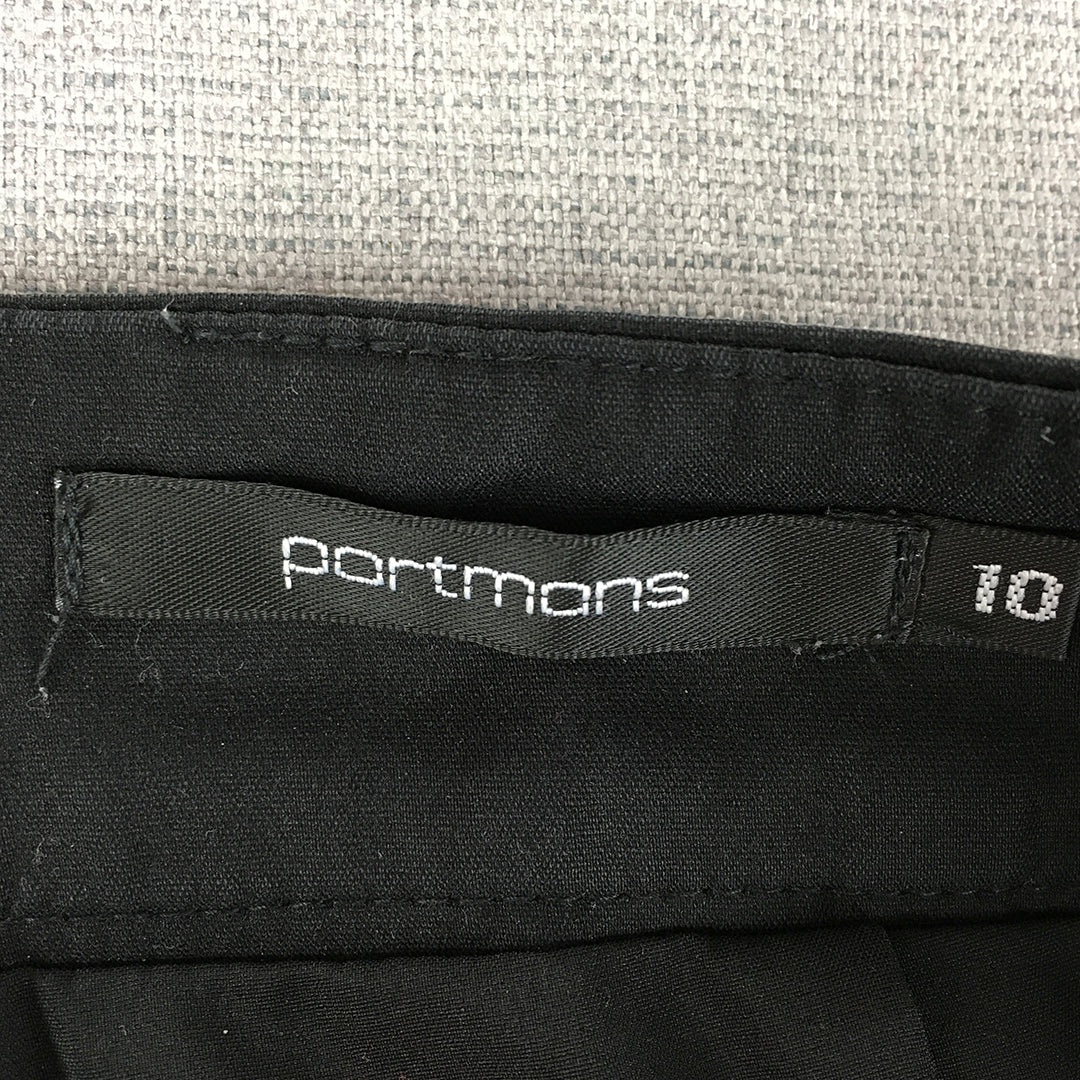 Portmans Womens Pencil Skirt Size 10 Black Straight