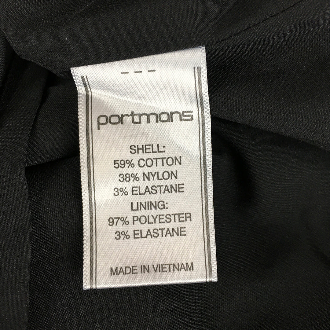 Portmans Womens Pencil Skirt Size 10 Black Straight