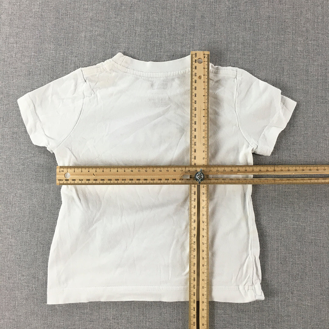 Levi's Kids Boys T-Shirt Size 2 Toddler White Logo Short Sleeve Crew Neck Top