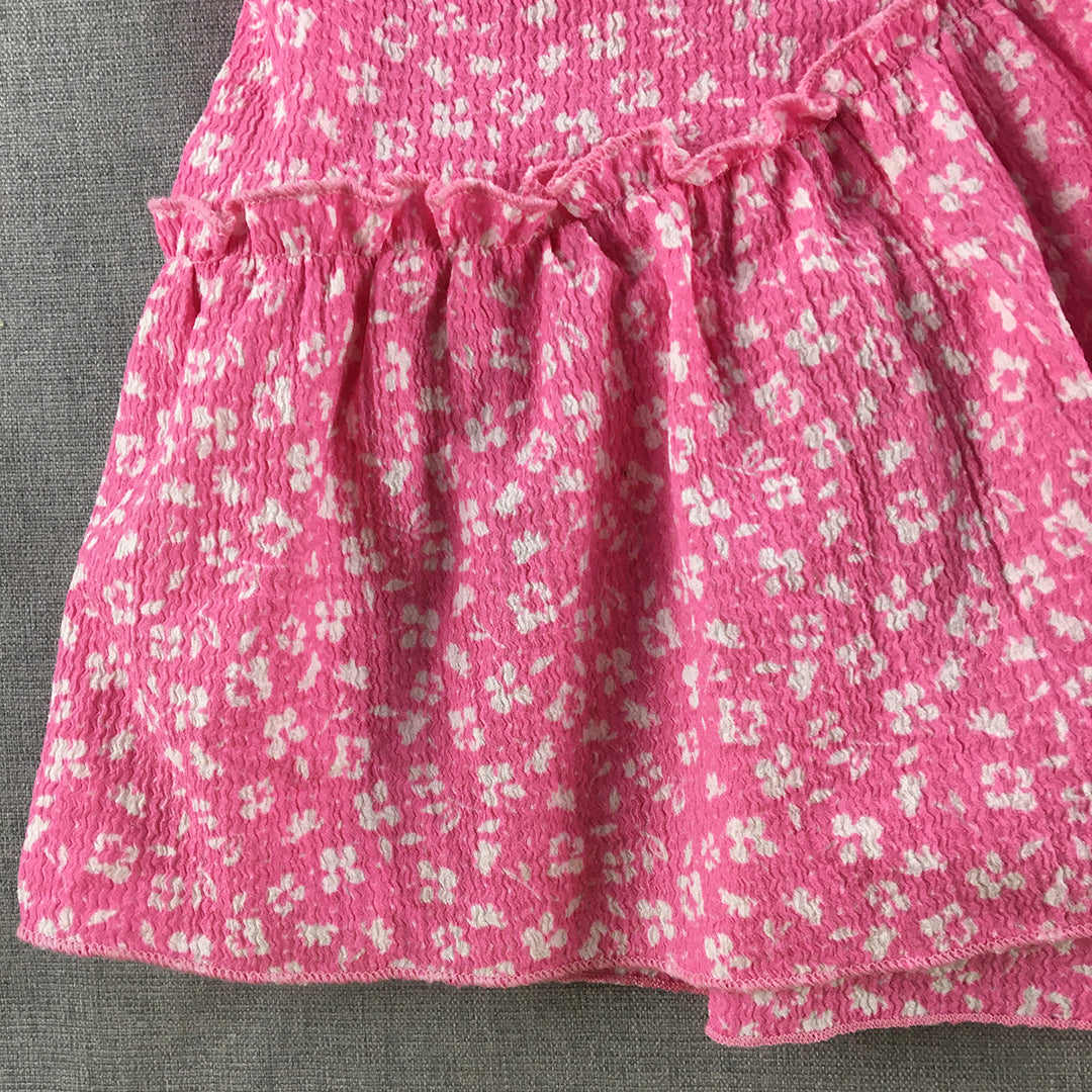 Zara Kids Girls Skirt Size 11 - 12 Years Pink Floral Mini