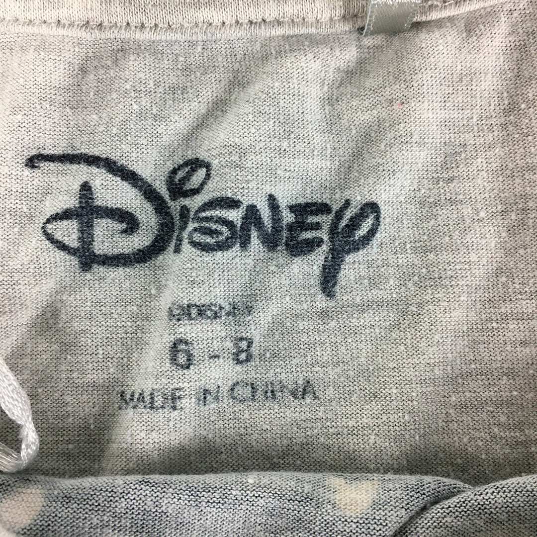 Disney Mickey Mouse Womens Pajama Top Size 6 - 8 (Small) Grey Sleepwear Shirt