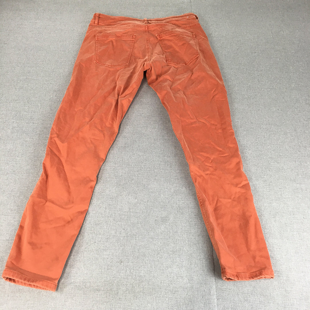 Esprit Womens Skinny Jeans Size 28 Orange Stretch Fabric Denim Pockets