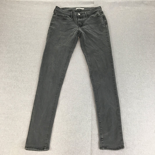 Levi's 711 Womens Skinny Jeans Size 29 (W29 x L29) Grey Light Wash Stretch