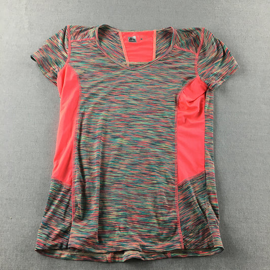 RBX Active Womens T-Shirt Size M Pink Striped Short Sleeve Top