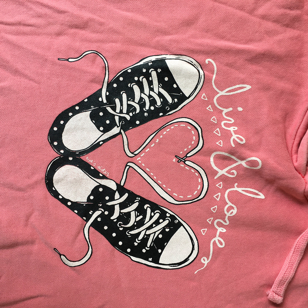 Eve's Sister Kids Girls Hoodie Sweater Size 12 Pink Shoes Pullover Jumper