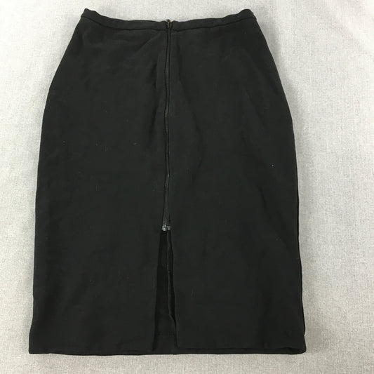 Rodeo Show Womens Midi Skirt Size 14 Black Pencil Straight