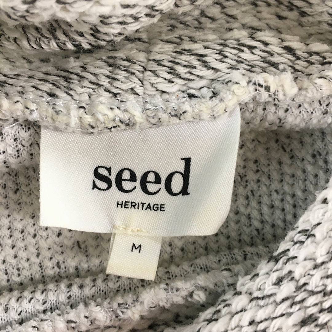 Seed Heritage Womens Knit Sweater Size M Grey Turtleneck Jumper