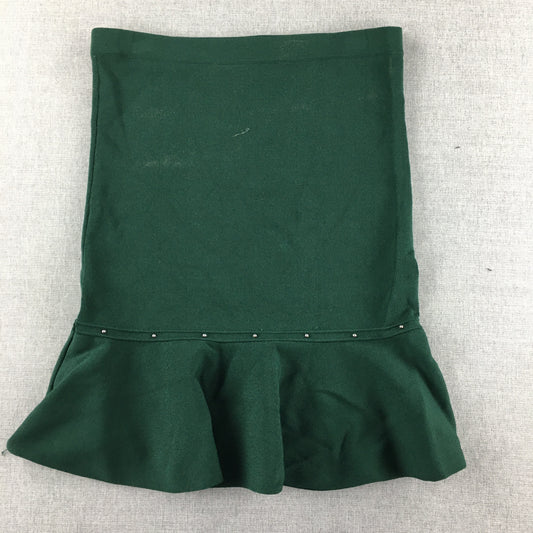 Kookai Womens Mini Skirt Size 2 Green Frilled Hem