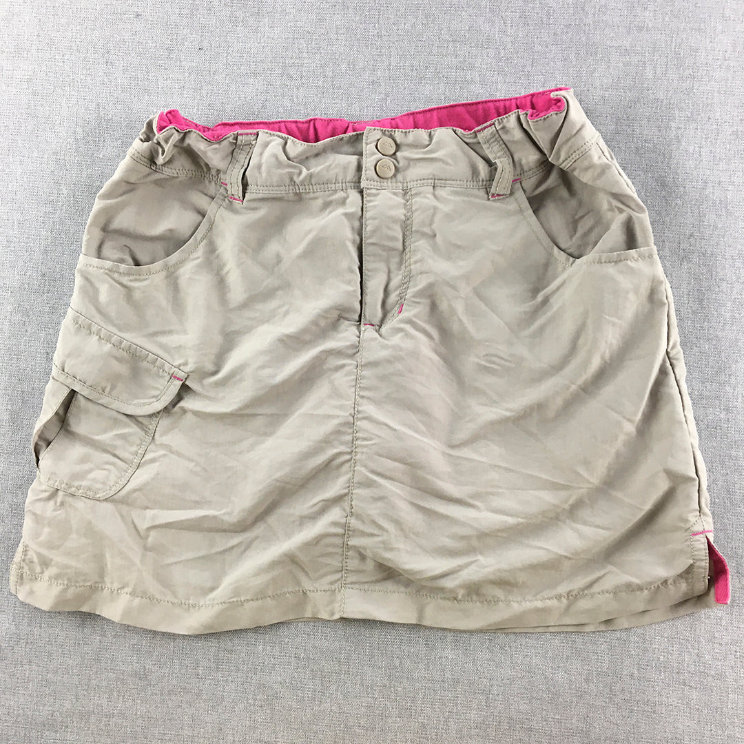 Kathmandu Kids Girls Cargo Skirt Size 12 Brown Pockets Outdoor Hiking