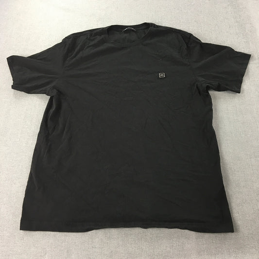 Zara Mens T-Shirt Size XL Black Logo Short Sleeve Crew Neck Tee