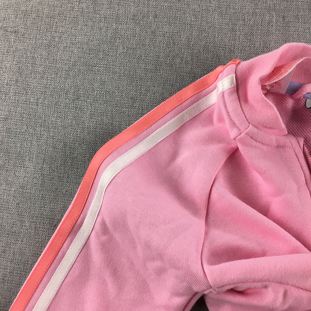 Adidas Kids Girls Jacket Size 18 - 24 Months (2) Toddler Baby Pink Trefoil Logo