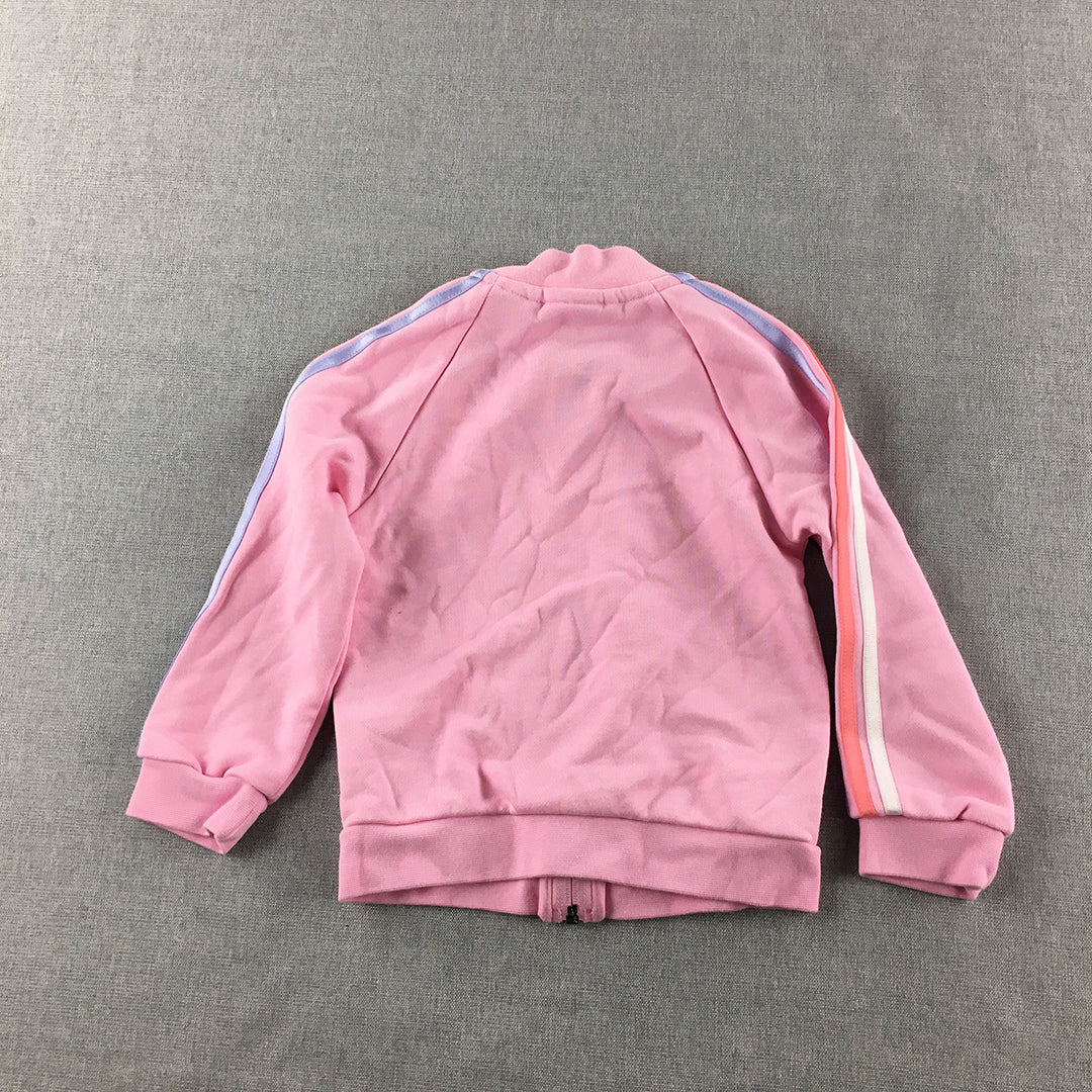 Adidas Kids Girls Jacket Size 18 - 24 Months (2) Toddler Baby Pink Trefoil Logo