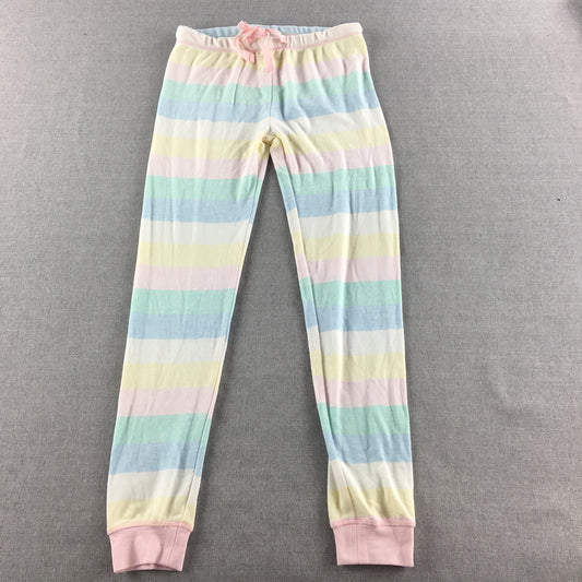 Peter Alexander Jnr Kids Girls Sleep Pants Size 12 Blue Pink Striped Pajama